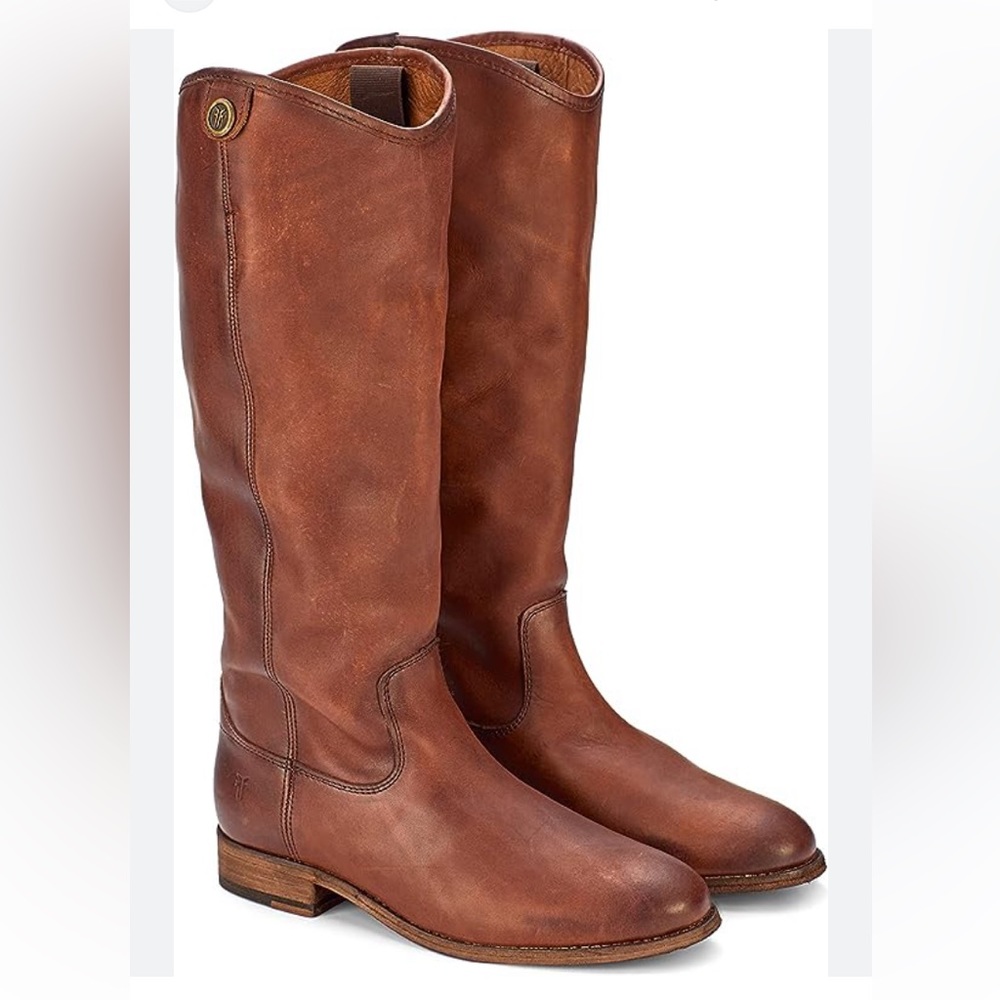 Frye Tall Leather Riding Boots in Brown